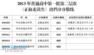 2023年中考中山A总分490分能上哪高中 中山市中考分数线