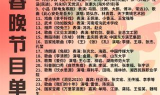 贾玲现身2023春晚了吗 2023年兔年春晚节目单完整版